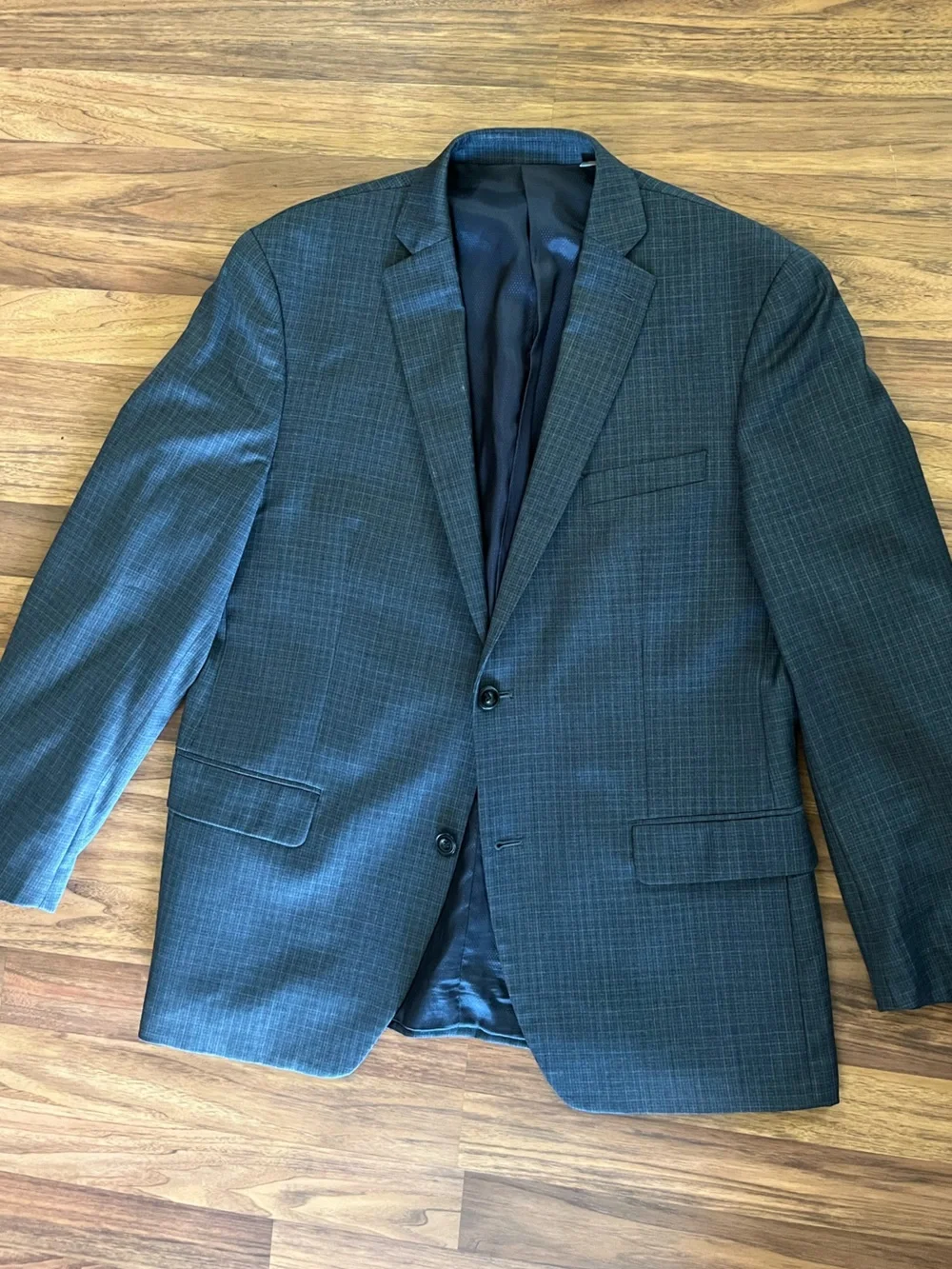Michael Kors Men's 42r Charcoal Windowpane Blazer